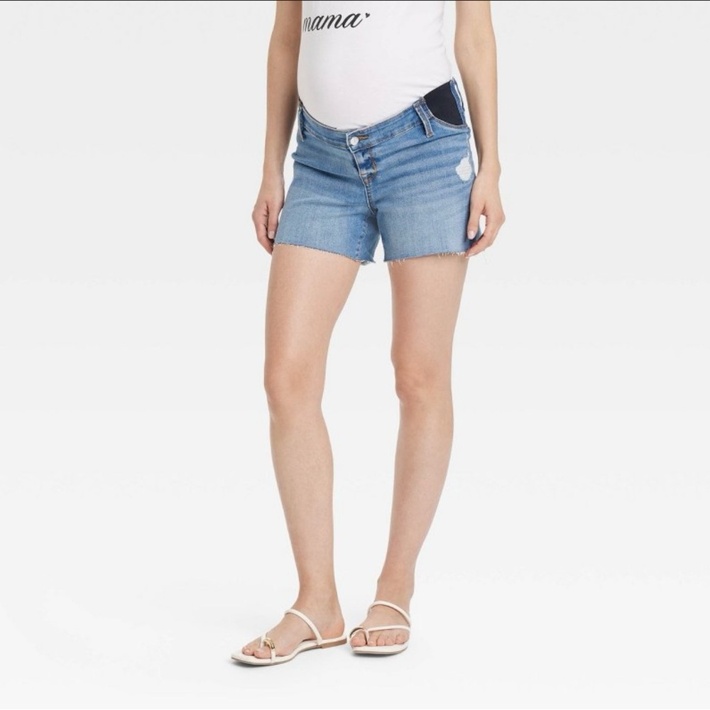 Under Belly Maternity Jean Shorts